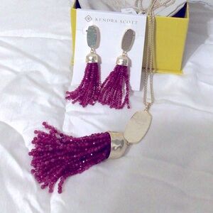 KENDRA SCOTT~Monroe Necklace & Marin Tassel Earrings~NWT